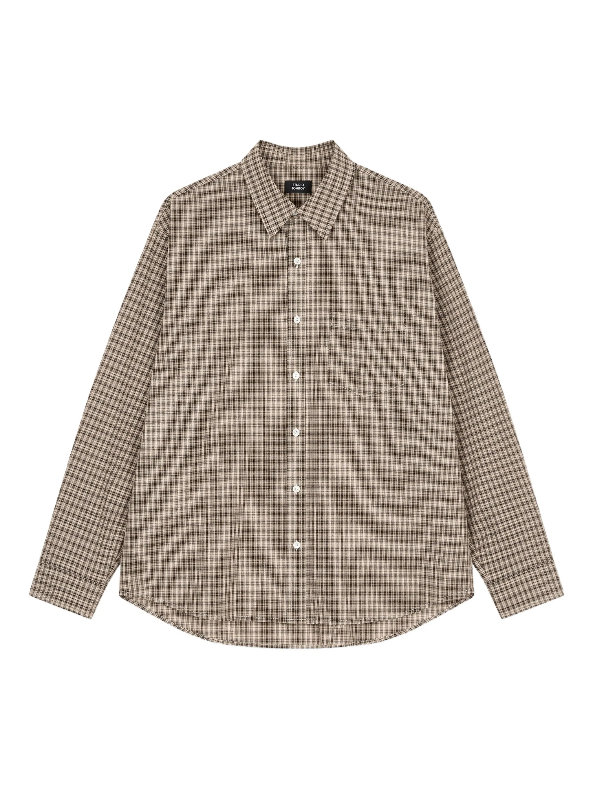 

Рубашка в клетку Tomboy, бежевый