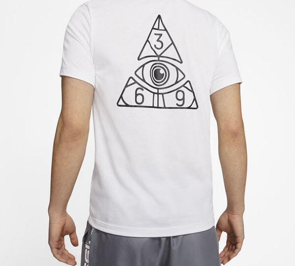 Футболка Nike Dri-fit Kyrie Logo Printing Basketball Short Sleeve White, белый — фото 4
