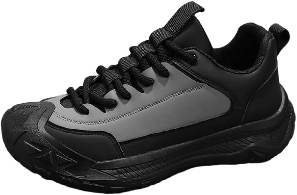 

Мужские дышащие кроссовки с сеткой для улицы и тренировок в спортзале и повседневной носки, с массивной подошвой и спортивным цветовым дизайном Lexamen, серый