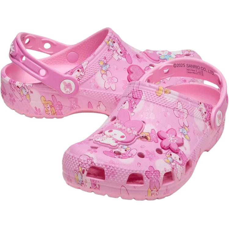 Классические износостойкие низкие детские сандалии Clog Kids' Crocs, розовый — фото 3