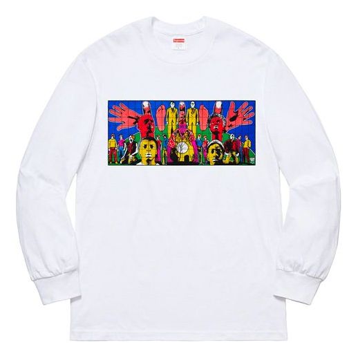 

Толстовка ss19 gilbert & george/death after life l/s tee white Supreme, белый