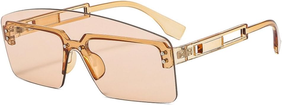 

Модные солнцезащитные очки большого размера квадратной формы для женщин, ретро-очки без оправы с градиентным переходом цвета, трендовые мужские солнцезащитные очки UV400 MUTYNE, Champagne