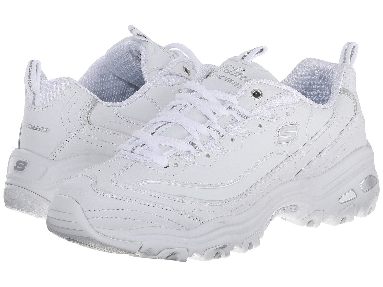 Белые кроссовки Skechers D'Lites Fresh Start