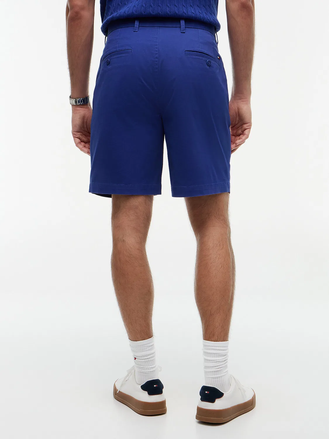 Шорты-чиносы Tommy Hilfiger Regular, кобальтово-синего цвета — фото 4