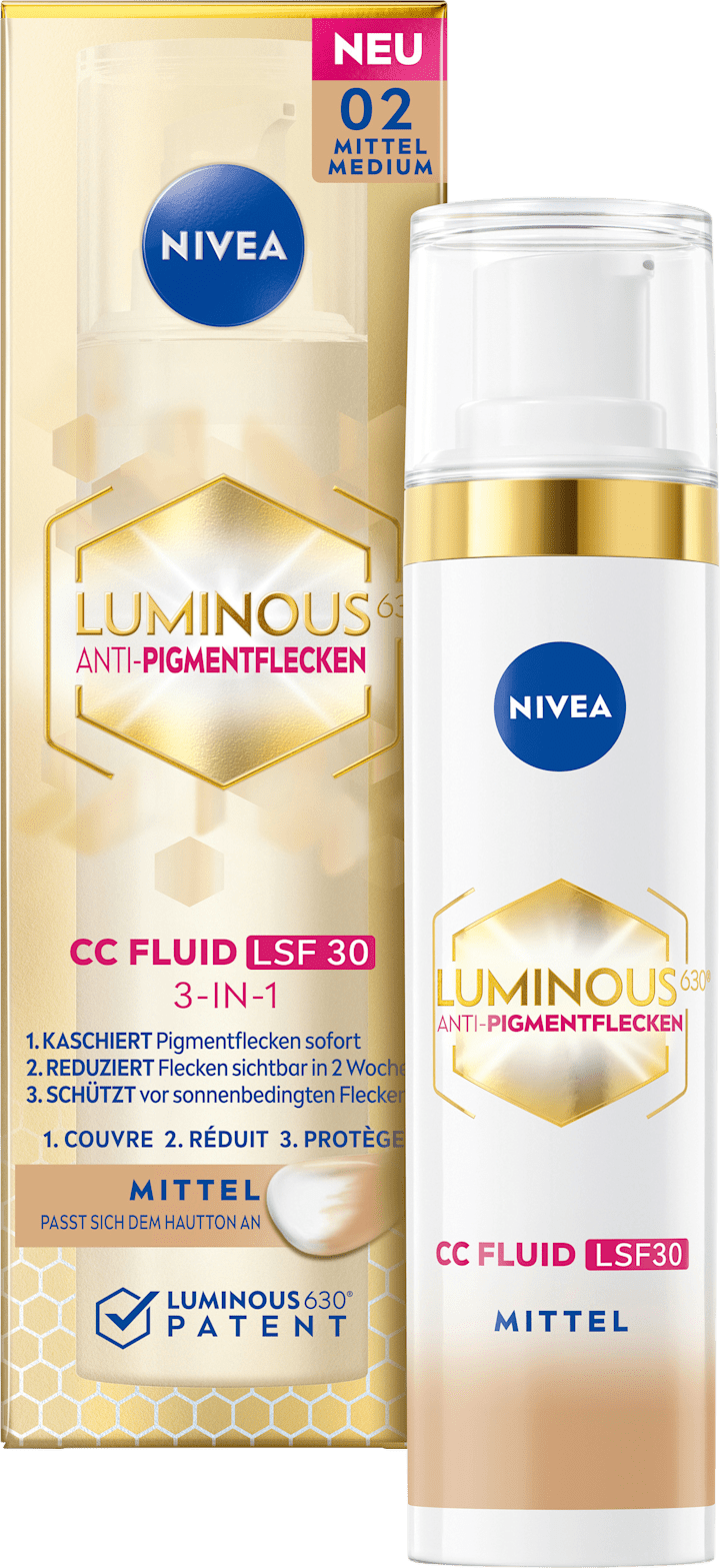 

Дневной крем NIVEA CC Creme Luminous 630 Getöntes Fluid MIttel LSF 30, 40 ml