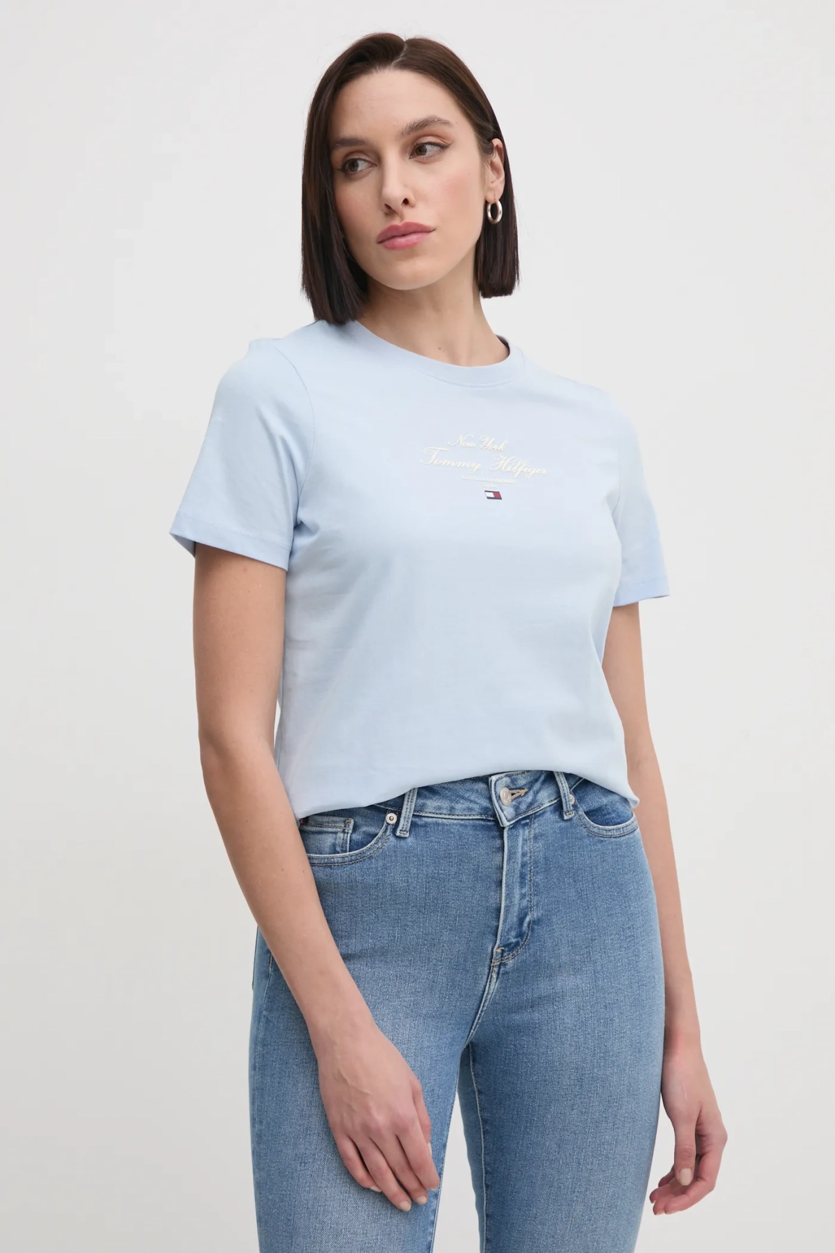 

Хлопковая футболка Tommy Hilfiger, синий