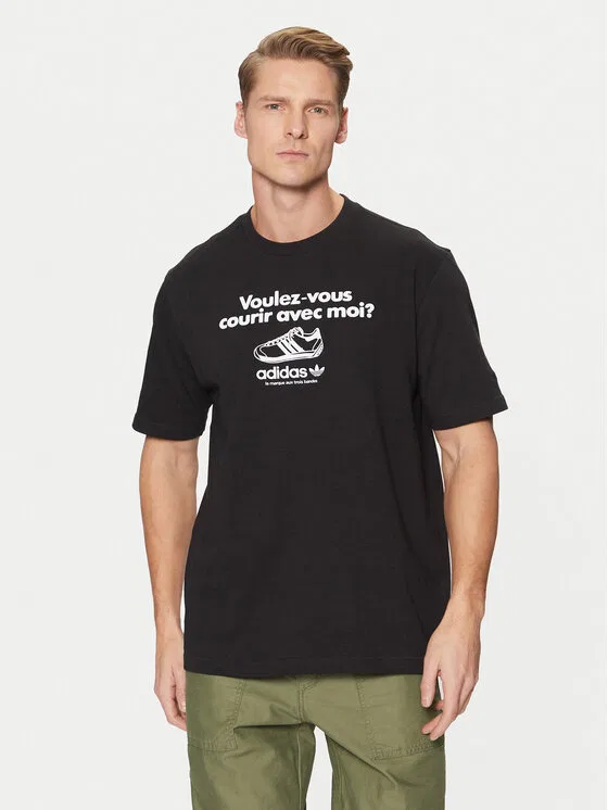 Футболка regular fit Graphic Tee Adidas, черный