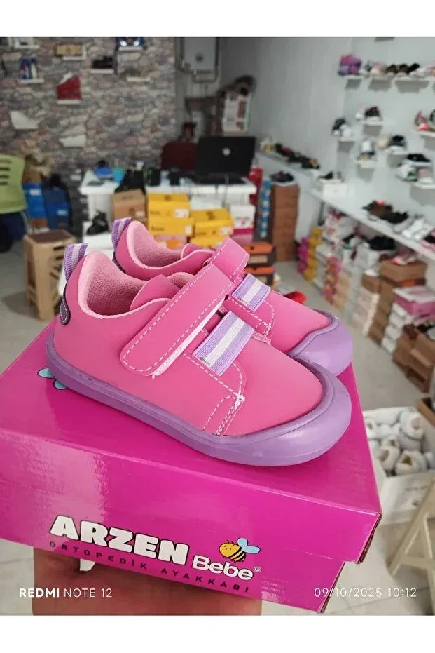 Детские туфли для девочек ортопедические с липучкой First Step Arzen Arzen Bebe, Pink