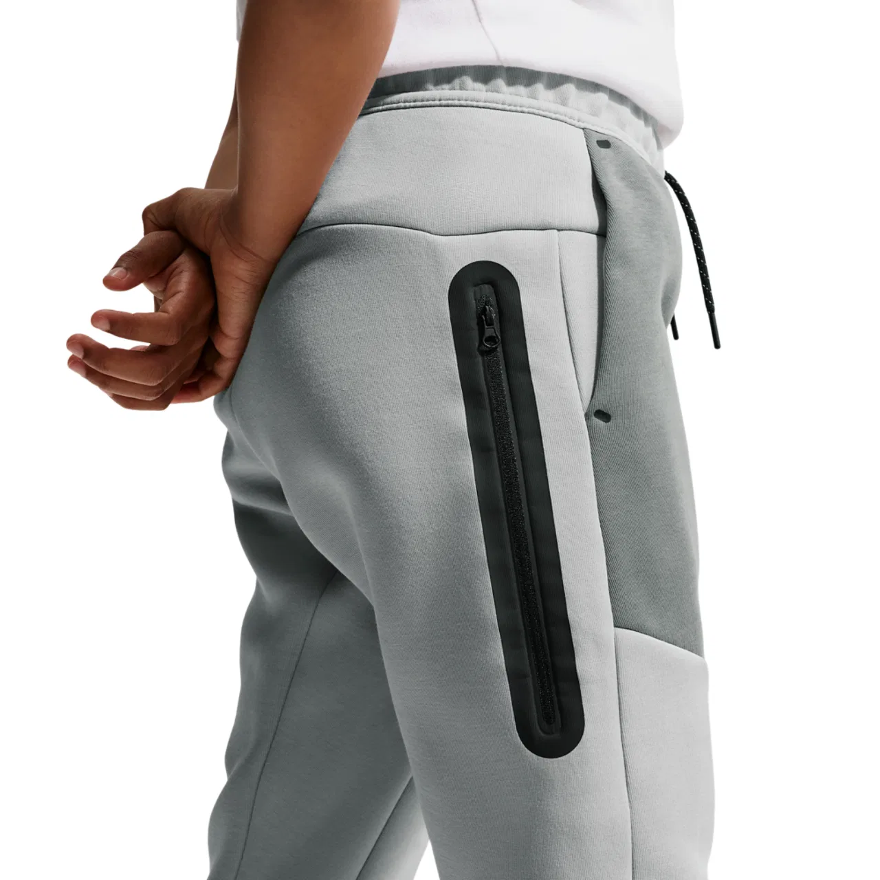 Детские штаны для мальчиков Nike Tech Fleece, Light Smoke Grey/Black/Smoke Grey — фото 2