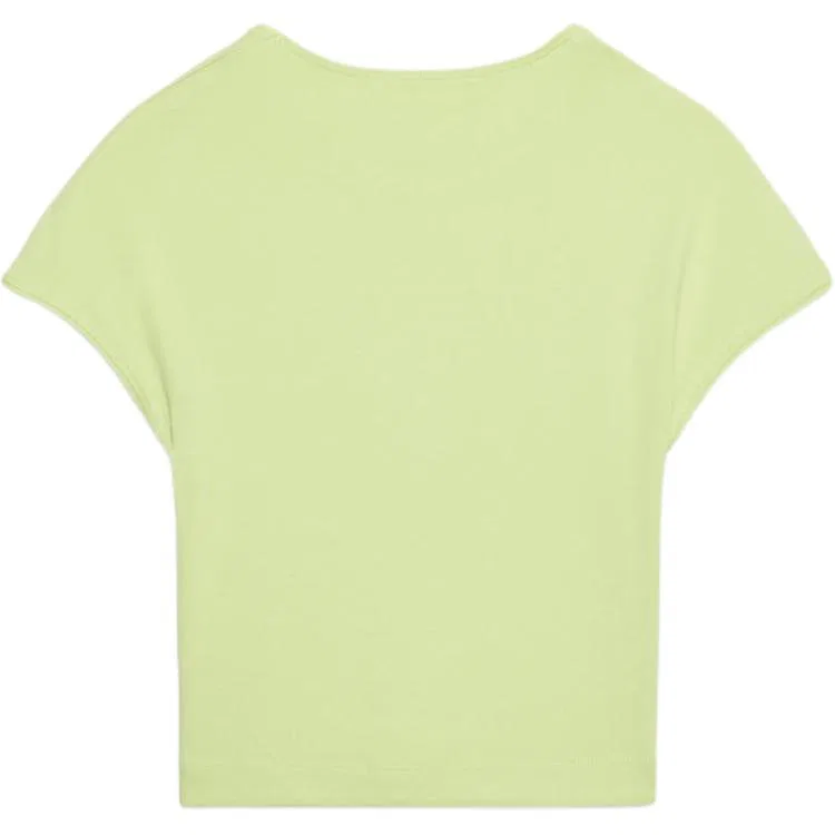 Женская футболка с круглым вырезом Neon Green ZARA, Neon Green — фото 3