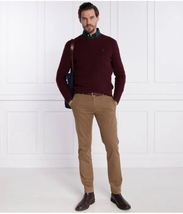 Мужской свитер из шерсти с кашемиром Polo Ralph Lauren, Bordeaux — фото 2