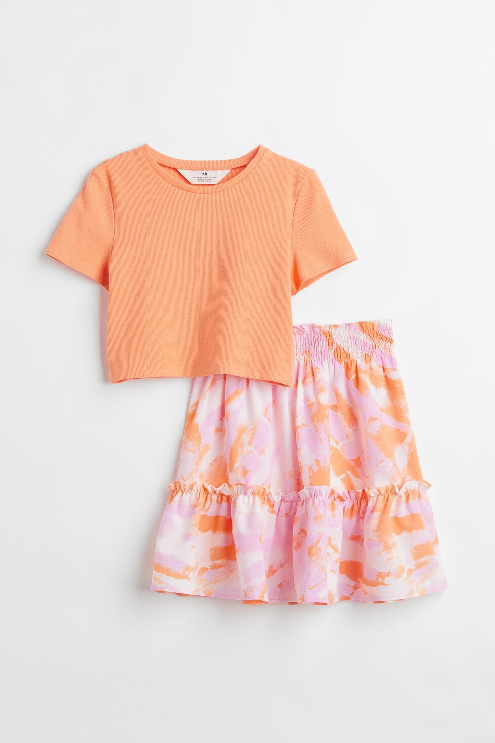 

Комплект из 2 предметов из хлопка H&M Tie-dye, светло-оранжевый