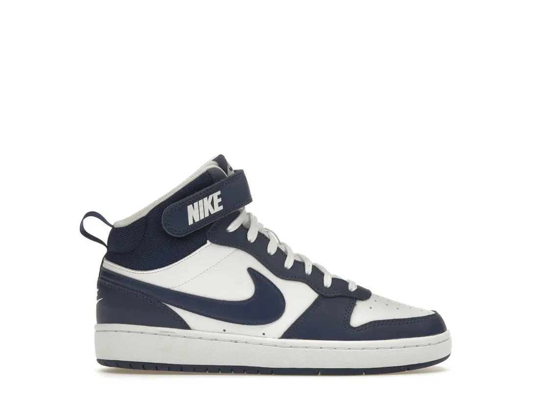 Детские кроссовки с высоким берцем Nike Court Borough Mid 2 Nike, White/Blue Void/Signal Blue