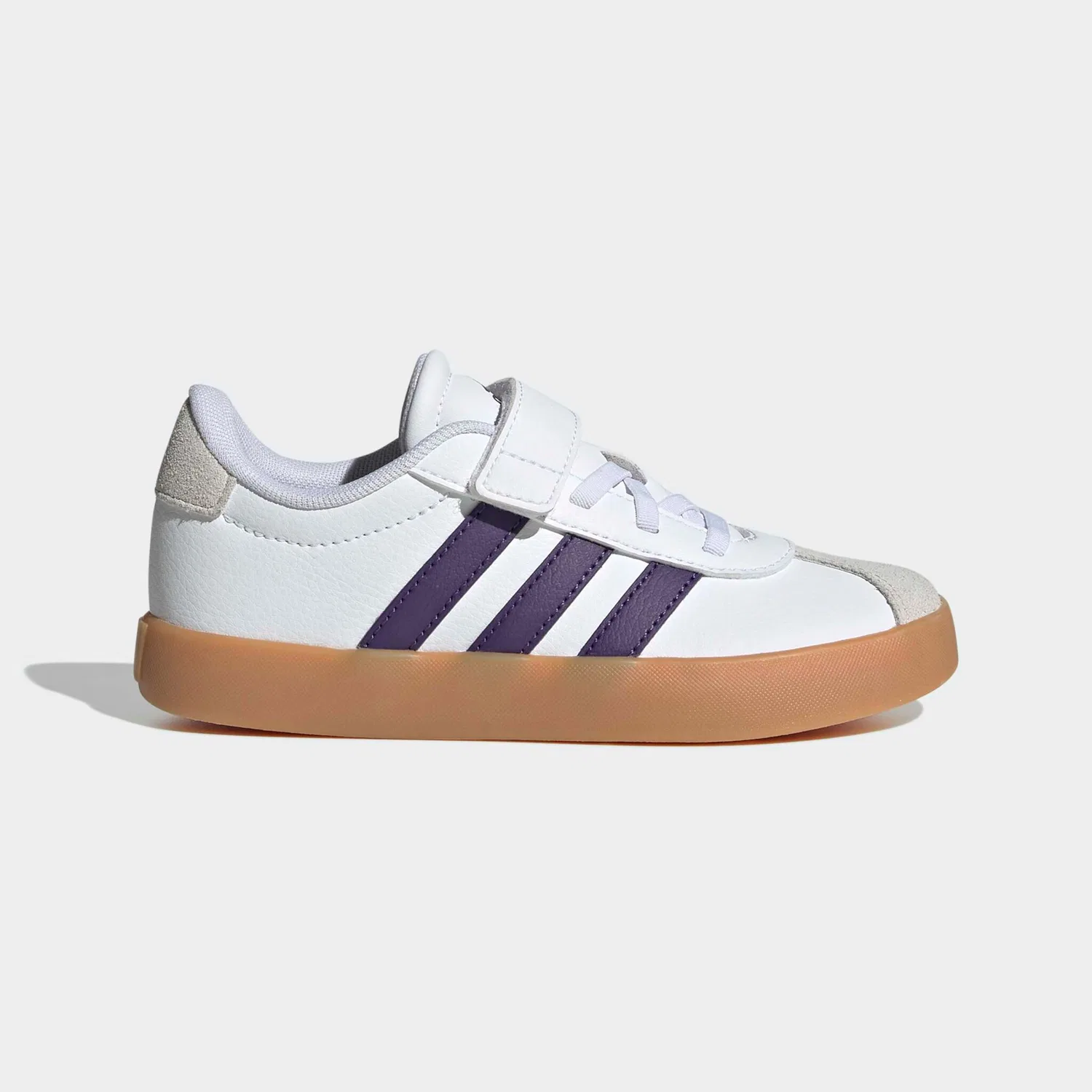 Детские спортивные кроссовки в стиле скейт Adidas Sportswear, Cloud White/Violet/Gum — фото 2
