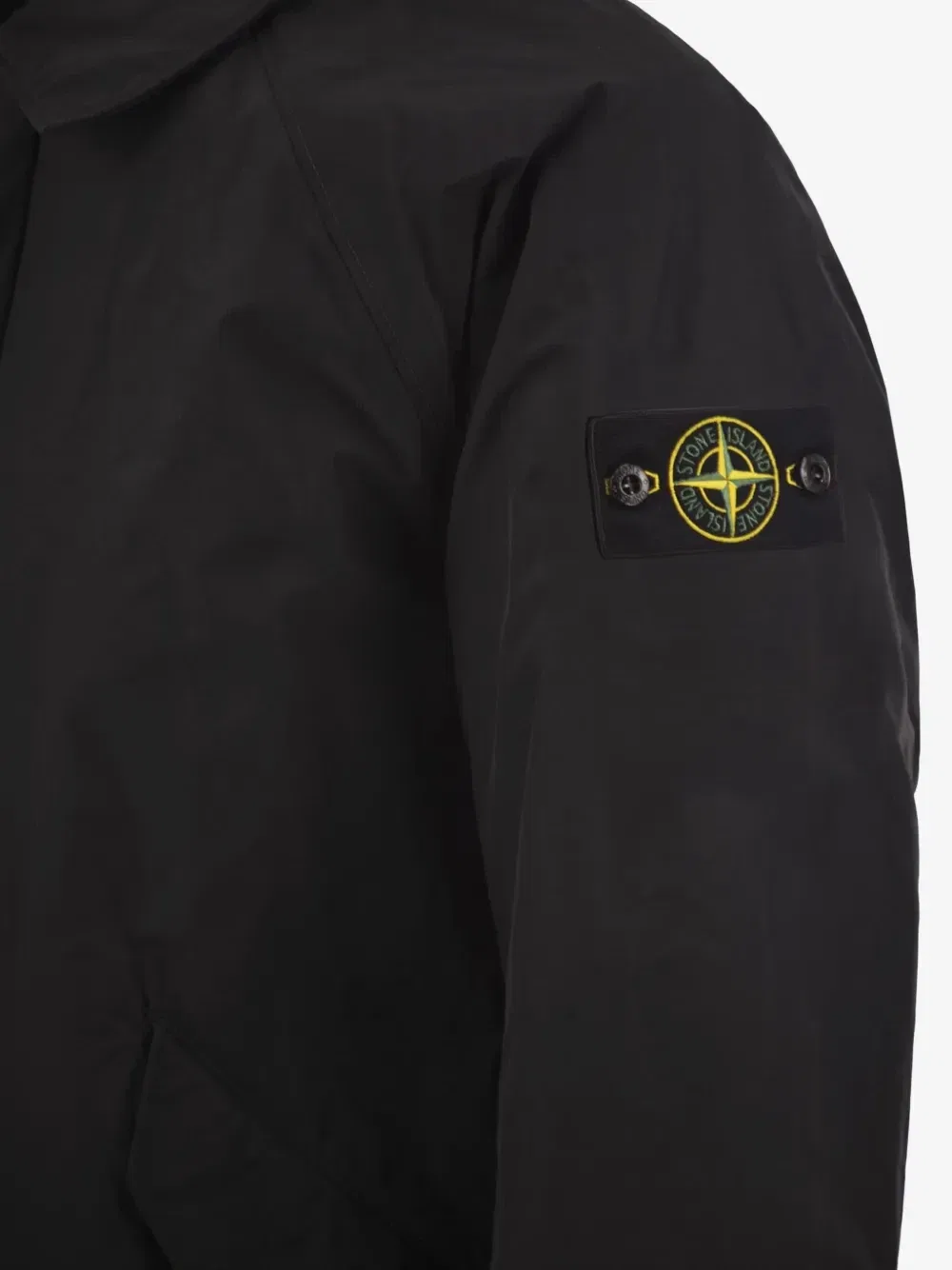 Пуховик из микрорепса Stone Island, черный — фото 4