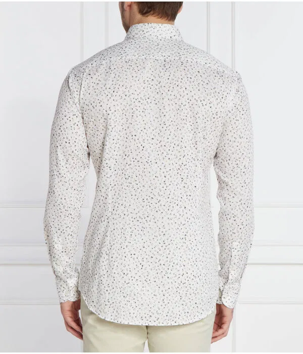 Мужская рубашка с длинным рукавом H-Hank Slim Fit BOSS, белый — фото 4