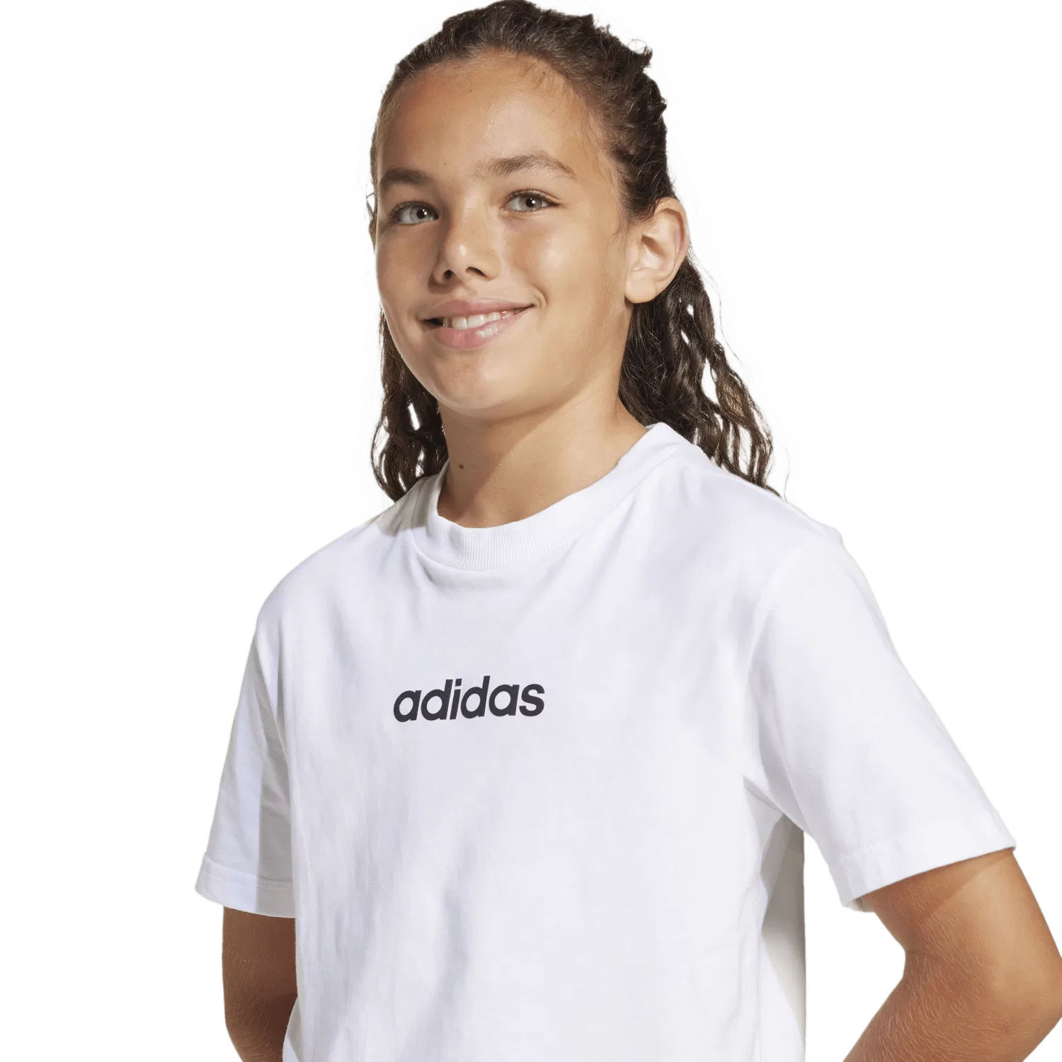 Детская футболка с коротким рукавом Adidas, белый — фото 3