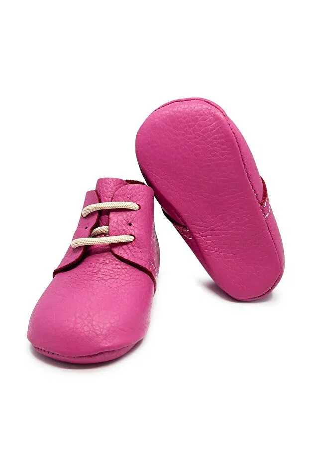 Детские ботинки кожаные без каблука Torun Kids, Fuchsia — фото 4