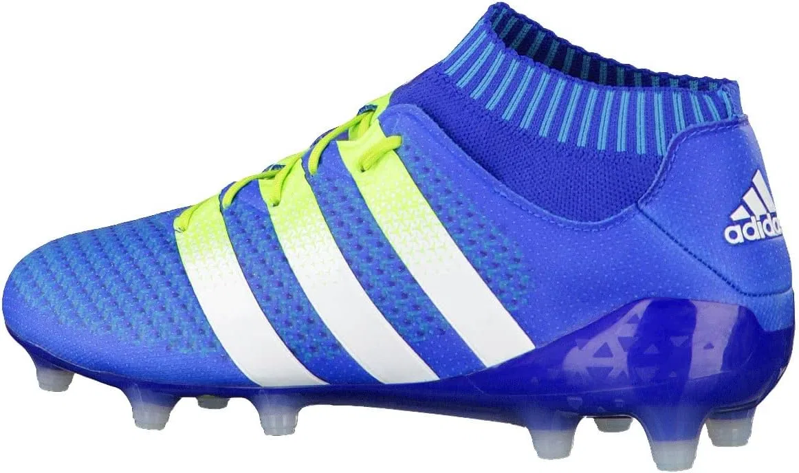 Мужская функциональная футболка Adidas Ace 16.1 FG/AG, беговые кроссовки, Blue Green White Azuimp Seliso Ftwbla — фото 3