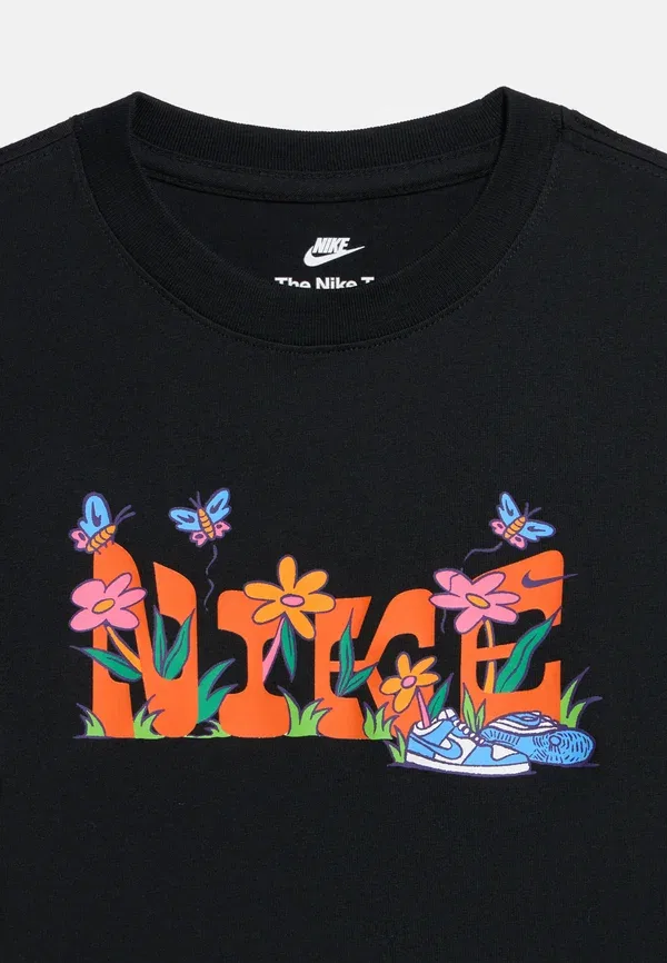 Футболка хлопковая Tee boxy camp - print t-shirt Nike Sportswear, черный — фото 4