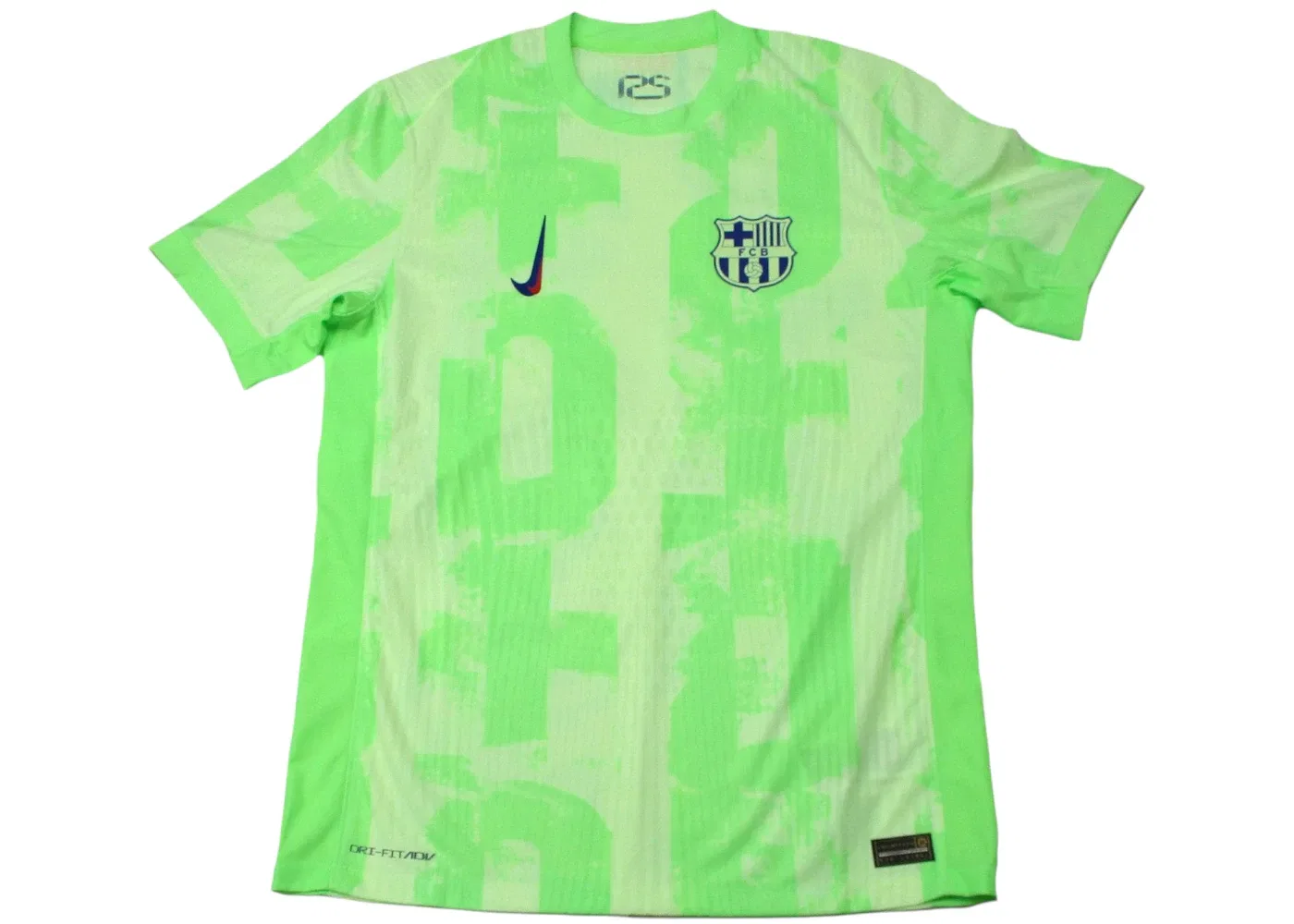 Мужская футболка с длинным рукавом Nike Barcelona FC 2024/25 Third Match Version Dri Fit ADV Authentic Jersey, Volt