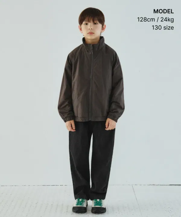 Джинсы прямого кроя на резинке, льняные, Musinsa Standard Kids, Light Black — фото 2