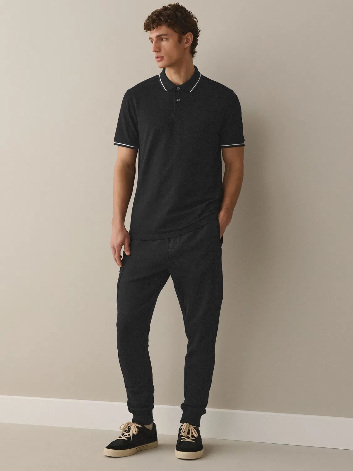 Джоггеры утилитарные, Slim Fit, Black Utility Brushback Next, черный — фото 2