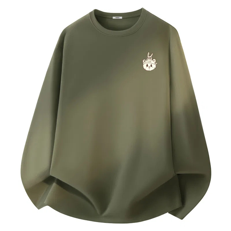 Детская футболка с длинным рукавом Street Dance Buddy Chest Logo MINISO, Army Green