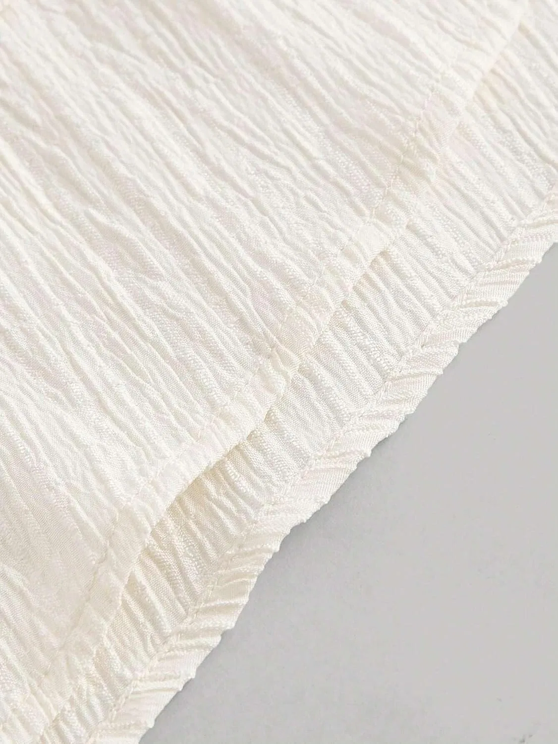 Женское повседневное платье A-силуэта с оборками, White — фото 2