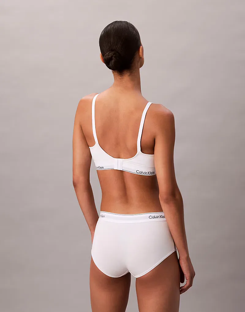 Бюстгальтер-топ Calvin Klein Icon Cotton Modal для беременных, слегка на подкладке, белый — фото 4