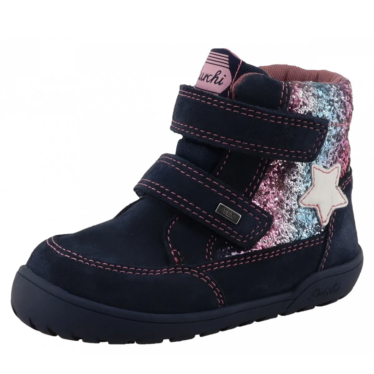 Ботинки на липучках с босоножками Jilly Barefoot WMS W Lurchi, синий