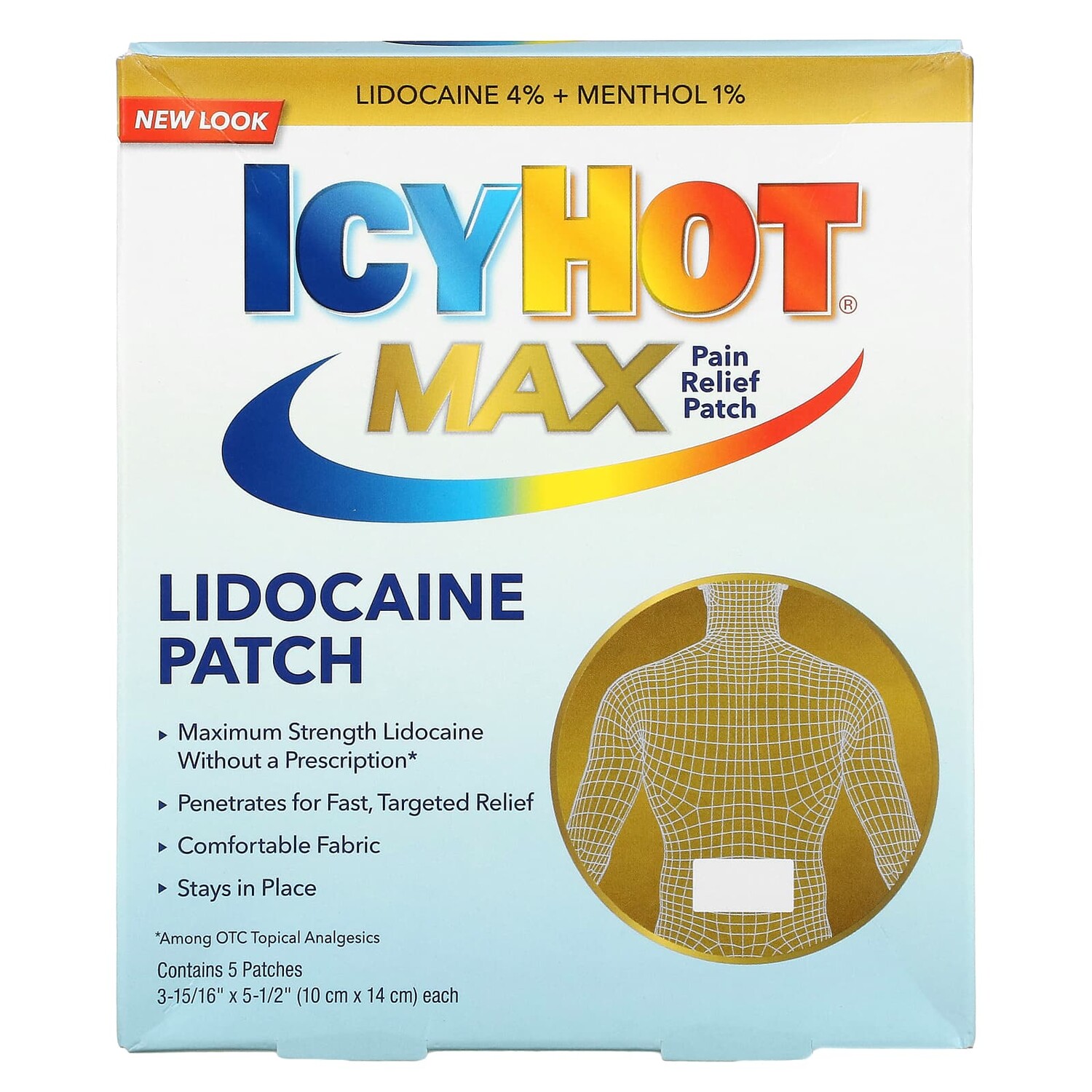 

Обезболивающие Icy Hot с лидокаином, 5 штук