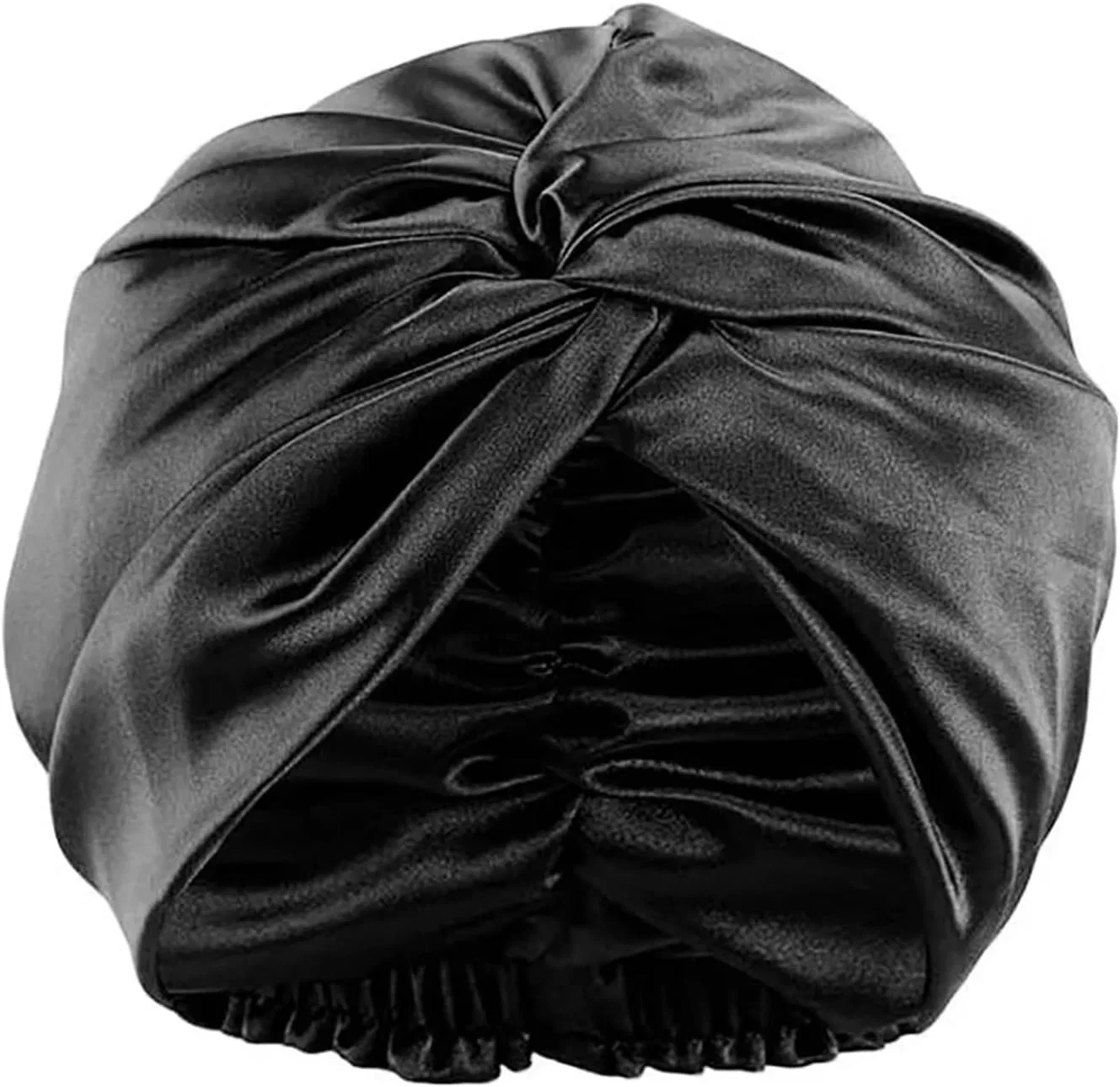 Шапочка для душа из чистого мульбертового шелка, HKYBCF, Black