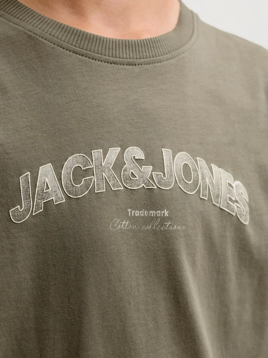 Детская футболка Jack & Jones Junior 'JJAVERY', серо-коричневый/грязно-коричневый цвет — фото 3