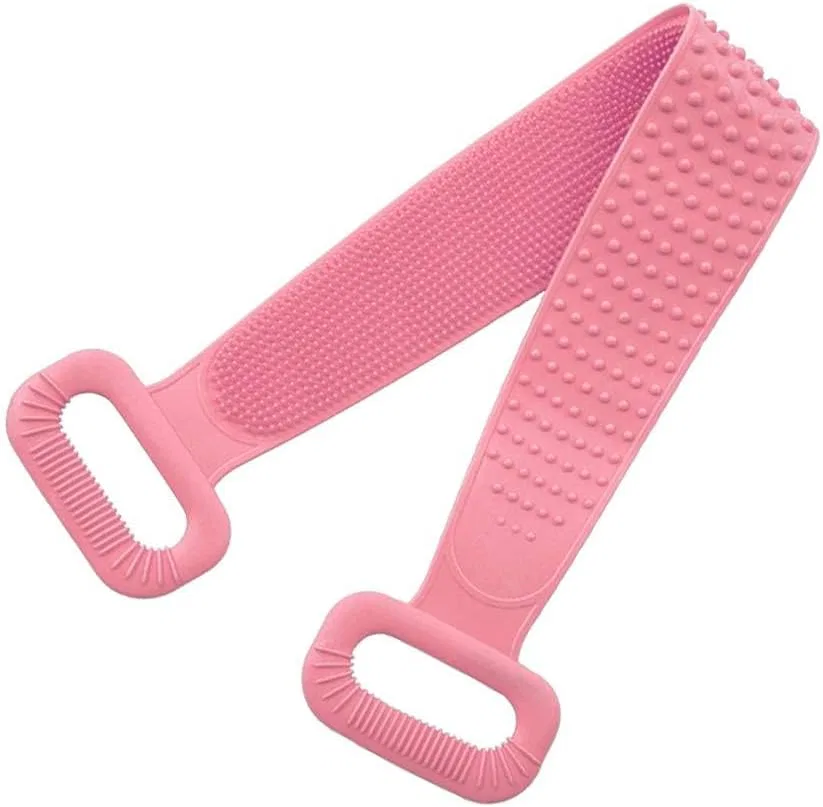 Щетка для тела силиконовая, CROKZ, 76 см, Pink