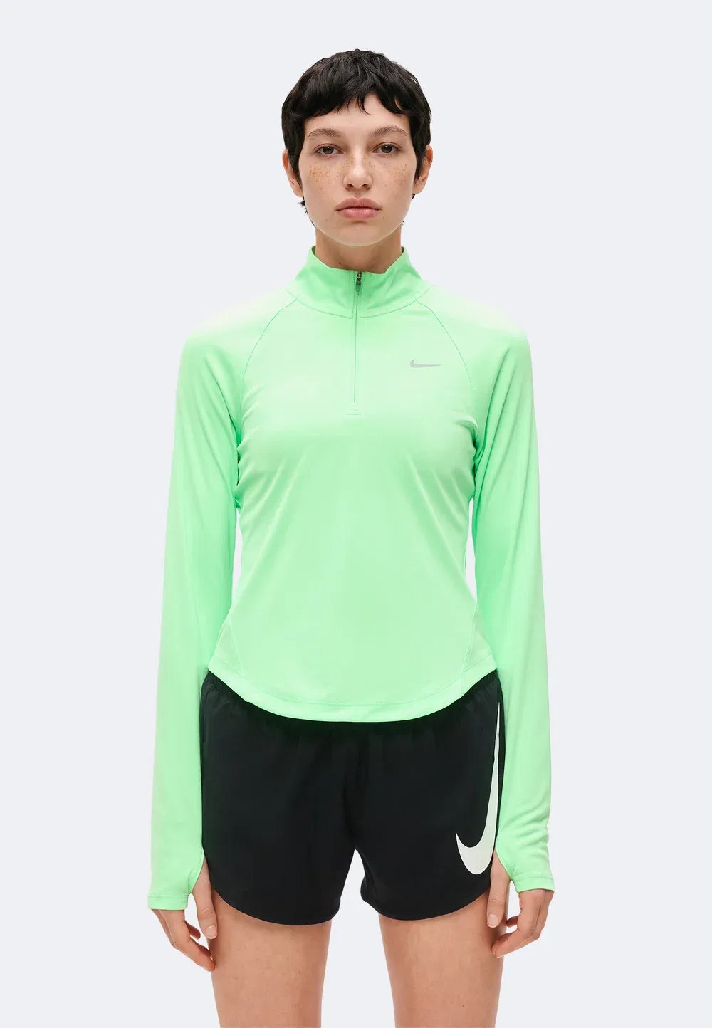 Tempo - футболка с длинными рукавами Nike Performance, Illusion Green/White