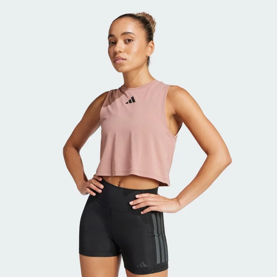 Спортивный топ без рукавов PrimeLift Boxy Tank 3 Stripes adidas, Оранжевый