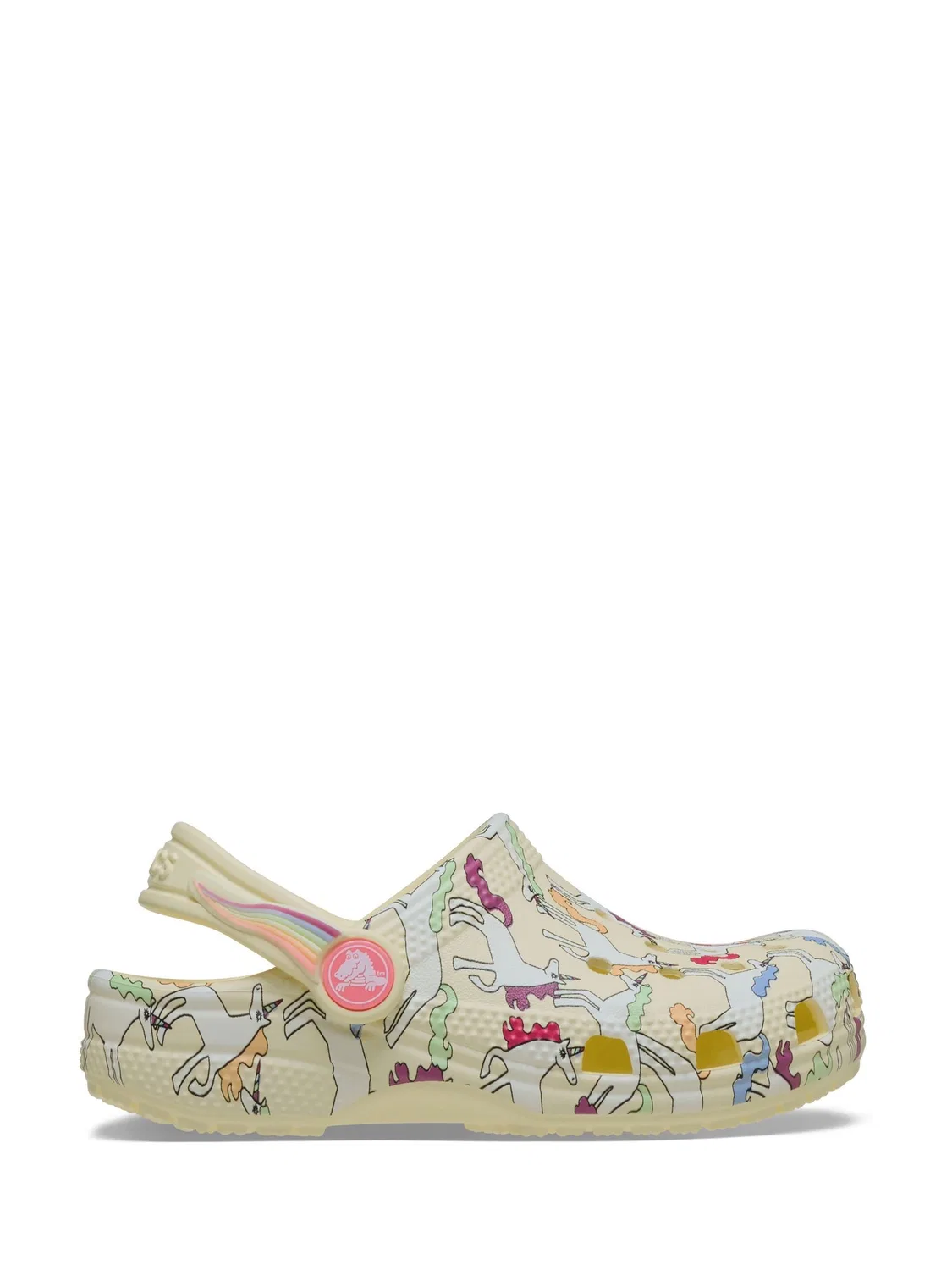 Клоги Crocs Classic Unicorn Graphic, желтый