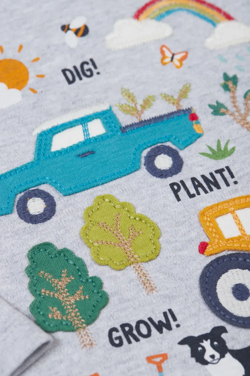Детский топ с принтом Adventure Frugi, Grey — фото 4