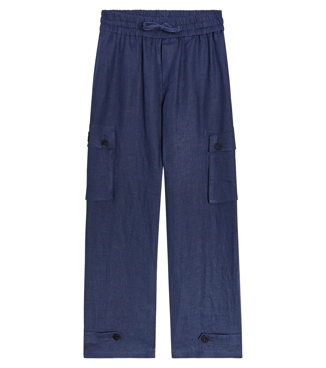 Льняные брюки-карго Dolce&Gabbana Kids, синий