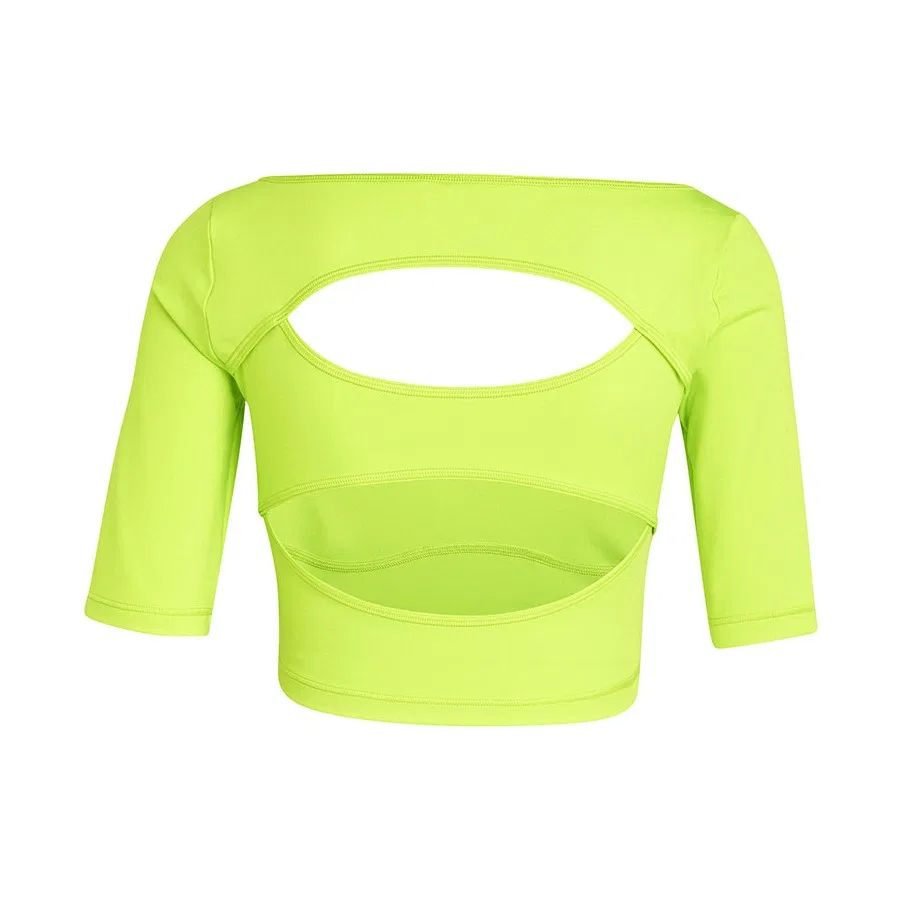 Женская футболка с коротким рукавом aSMC CROP adidas, Зеленый — фото 2