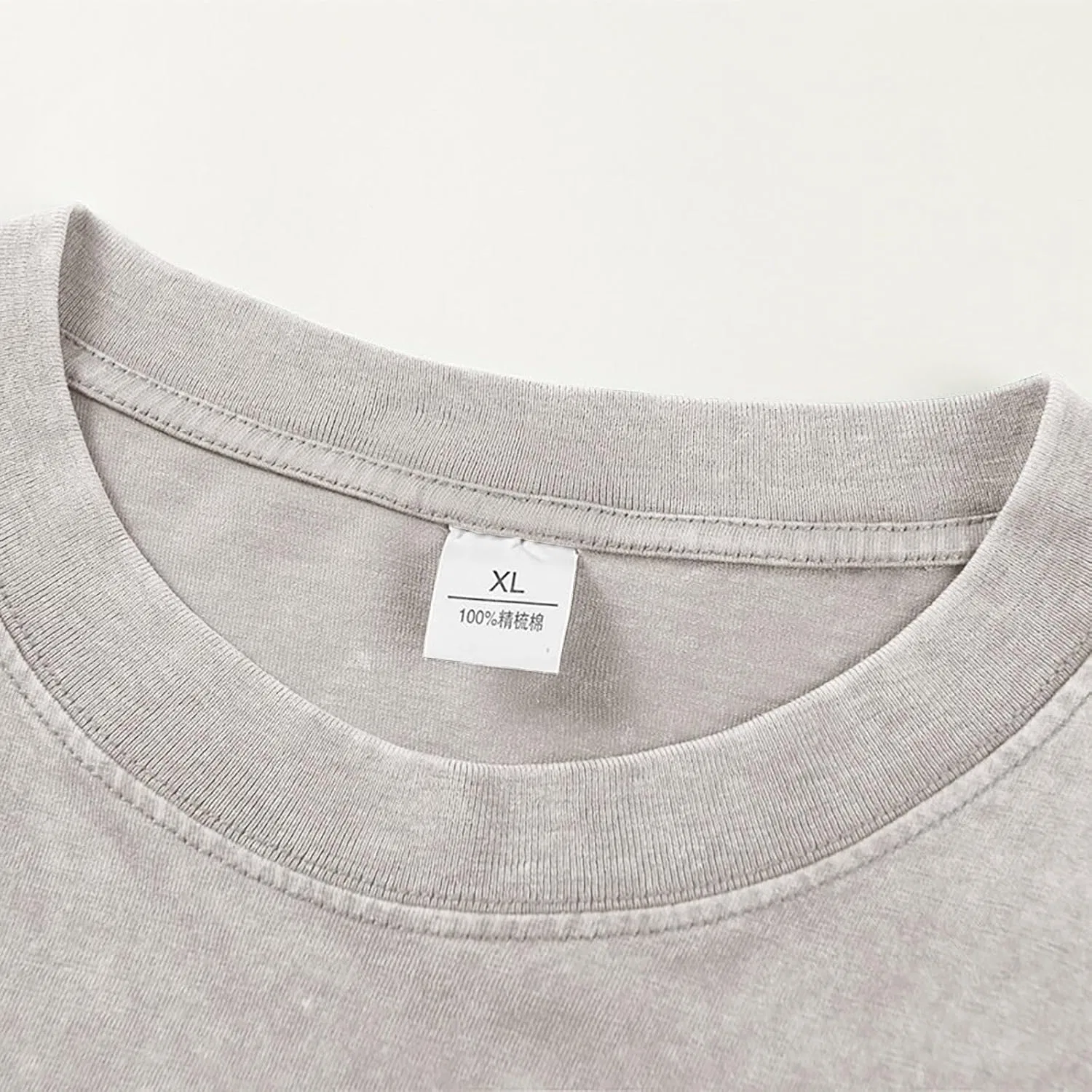 Мужская футболка свободного кроя с цветочным принтом, Beige — фото 2