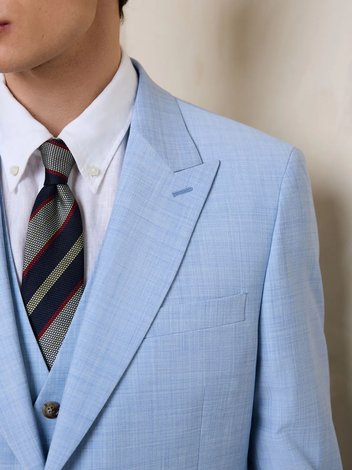 Пиджак из шерстяной смеси, Regular, N.Premium Tailored Fit Next, светло-голубой — фото 4