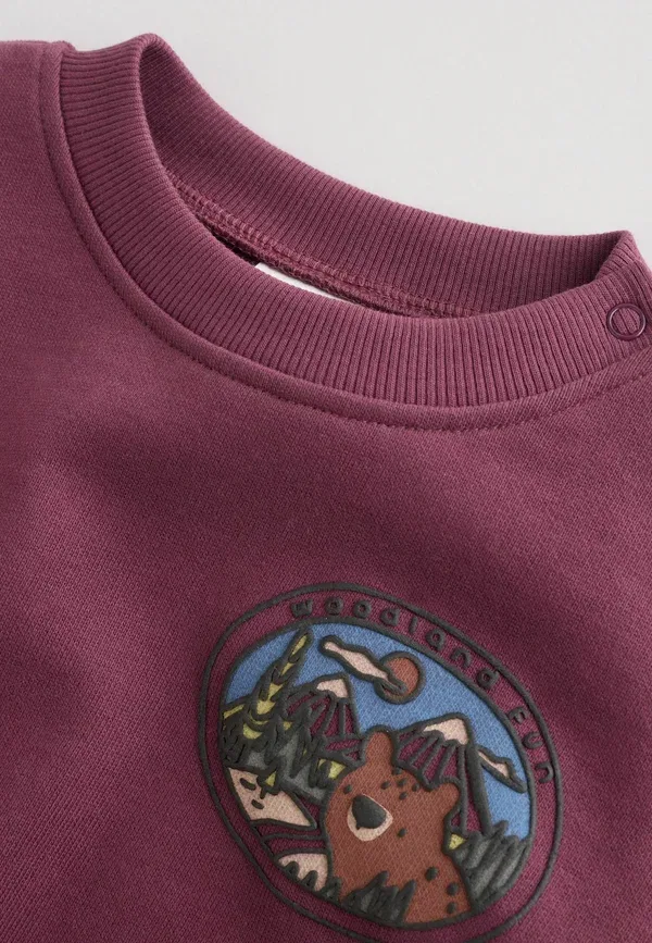 Спортивный костюм с принтом Set Next, burgundy red bear, красный — фото 4