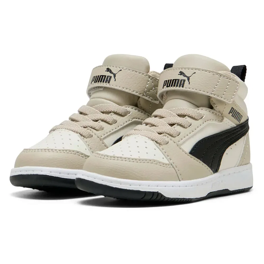 Детские кроссовки для девочек с высоким берцем Rebound V6 Mid AC+ Puma, Beige