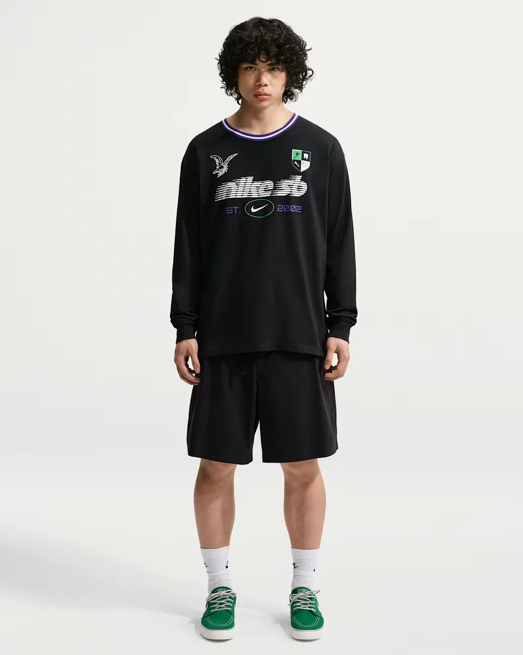 Футболка с длинными рукавами для скейтбординга Nike SB, Black — фото 4