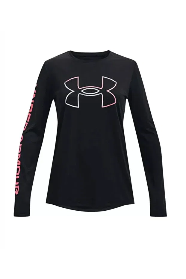 Детский лонгслив для девочек с длинным рукавом Under Armour, Black