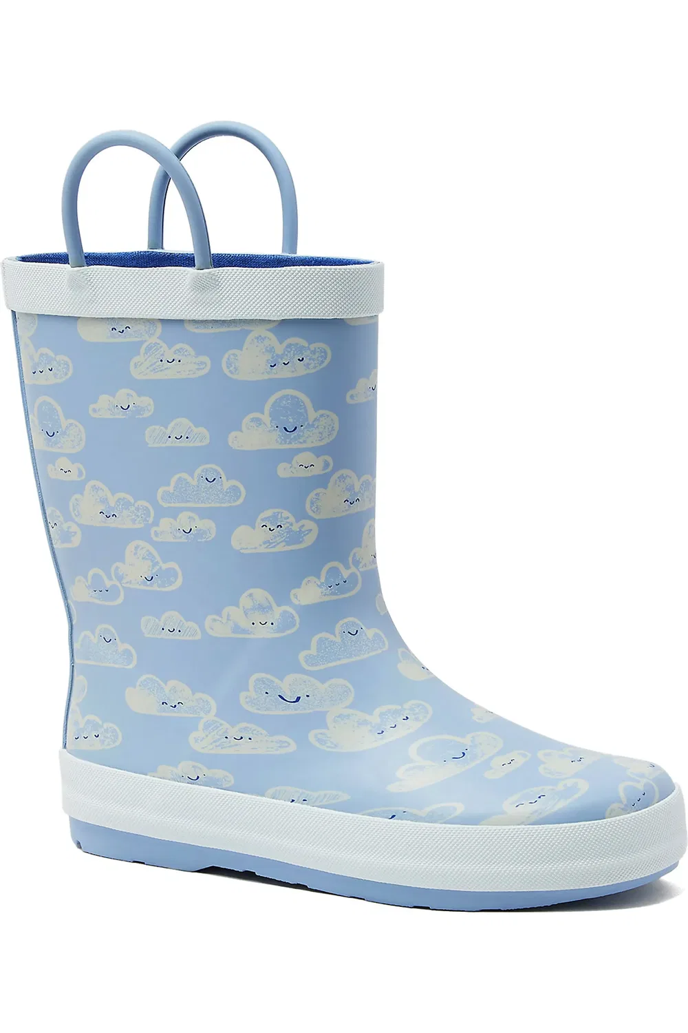 Детские резиновые сапоги Splash с рисунком Lands' End, Light Blue Clouds