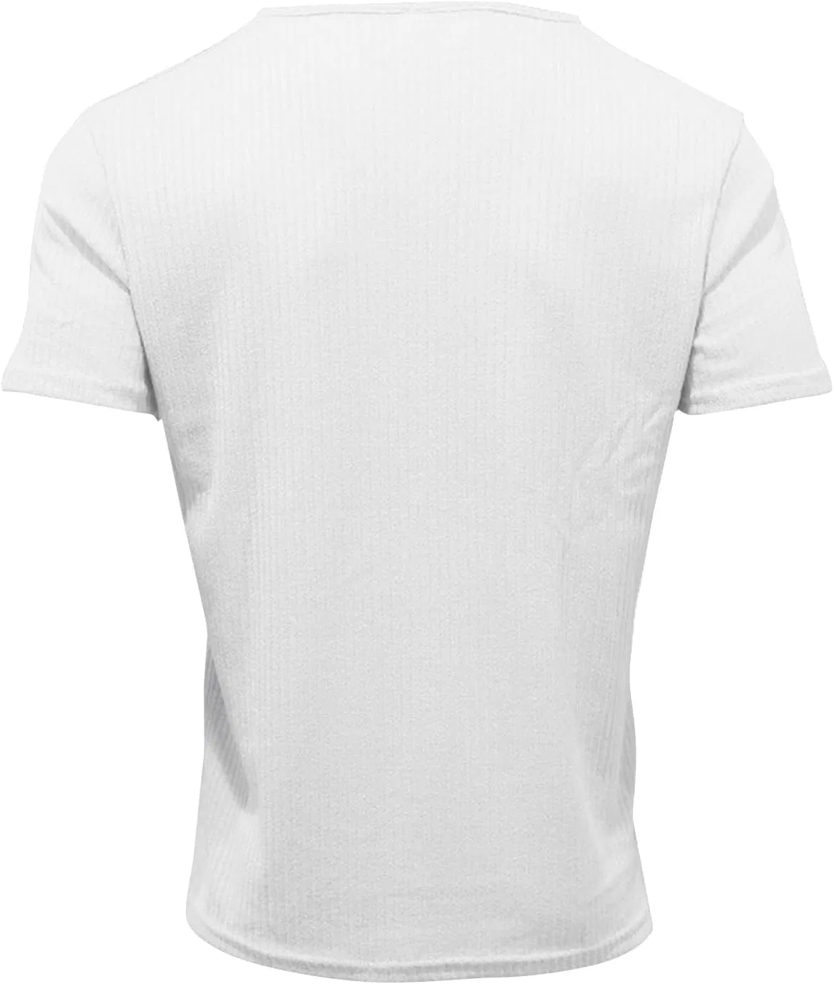 Мужская футболка с глубоким V-образным вырезом Ribbed, White — фото 4
