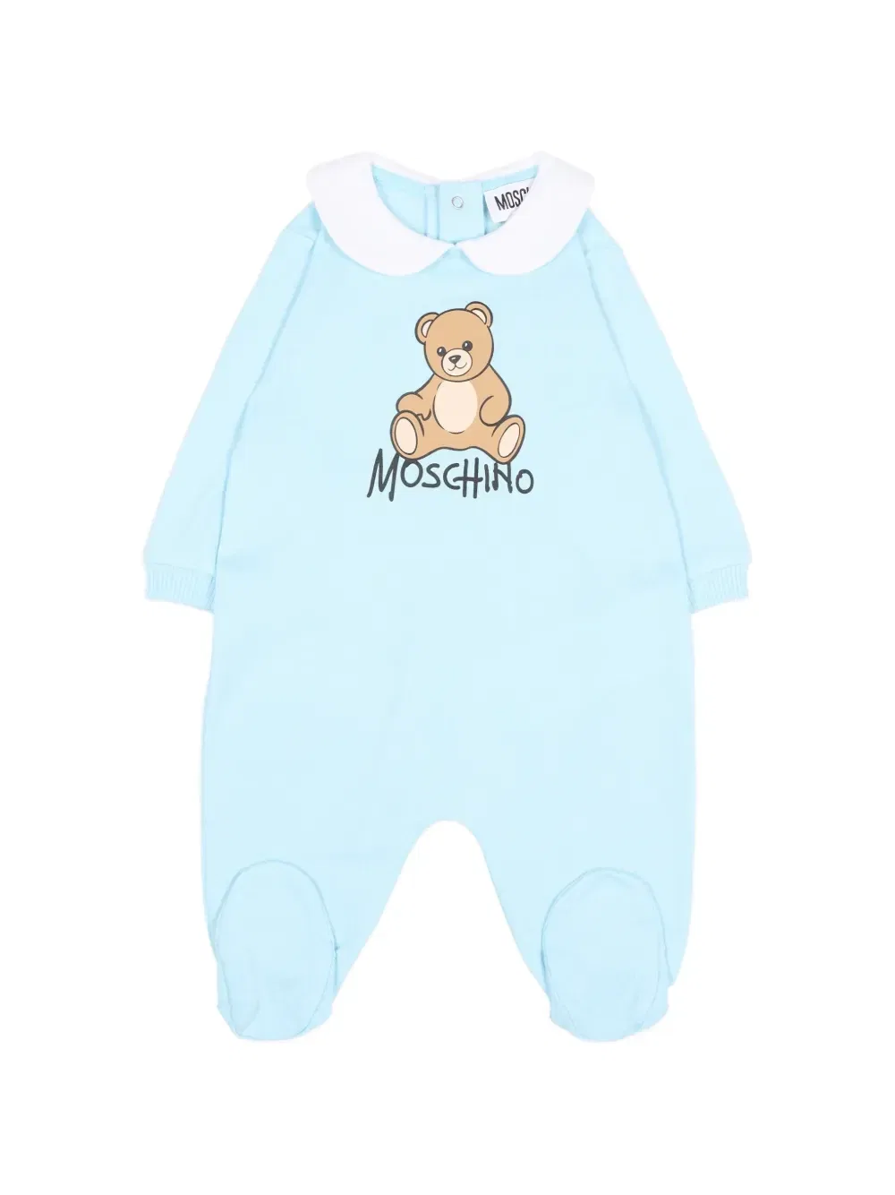 Пижама с круглым ворником Медвежонок Moschino Kids, синий